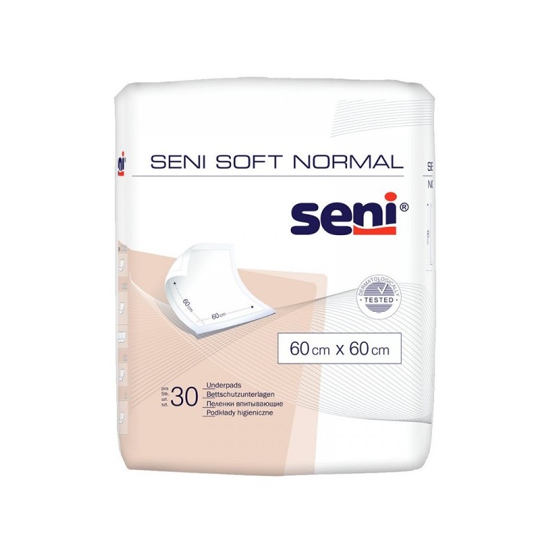 Aleze igienice protectie pat, Seni Soft Normal, 60x60 cm, 30buc