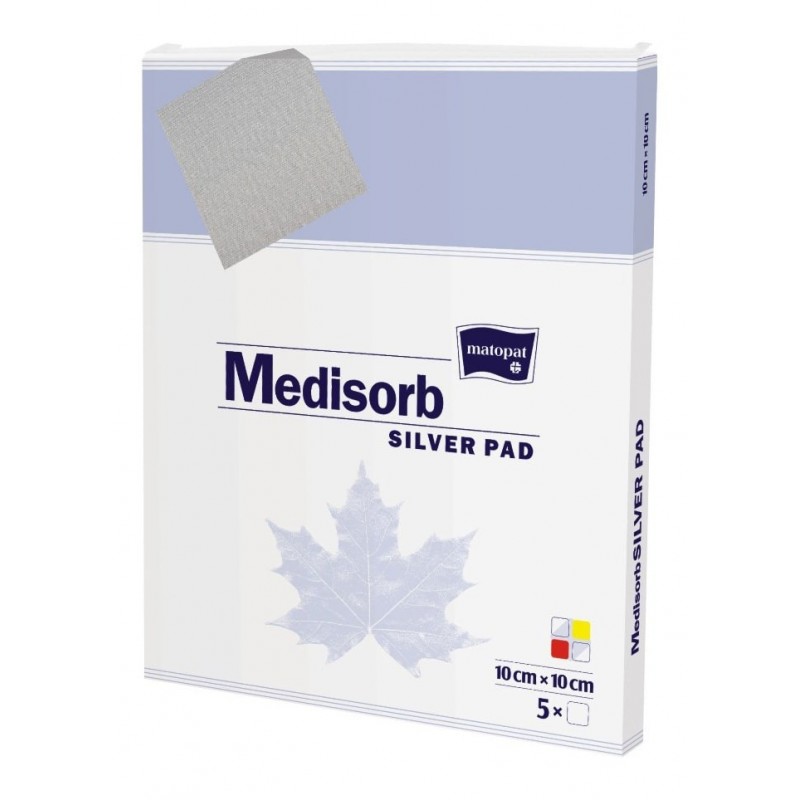 Medisorb SilverPad, pansament cu argint, 10x10cm, 5 buc