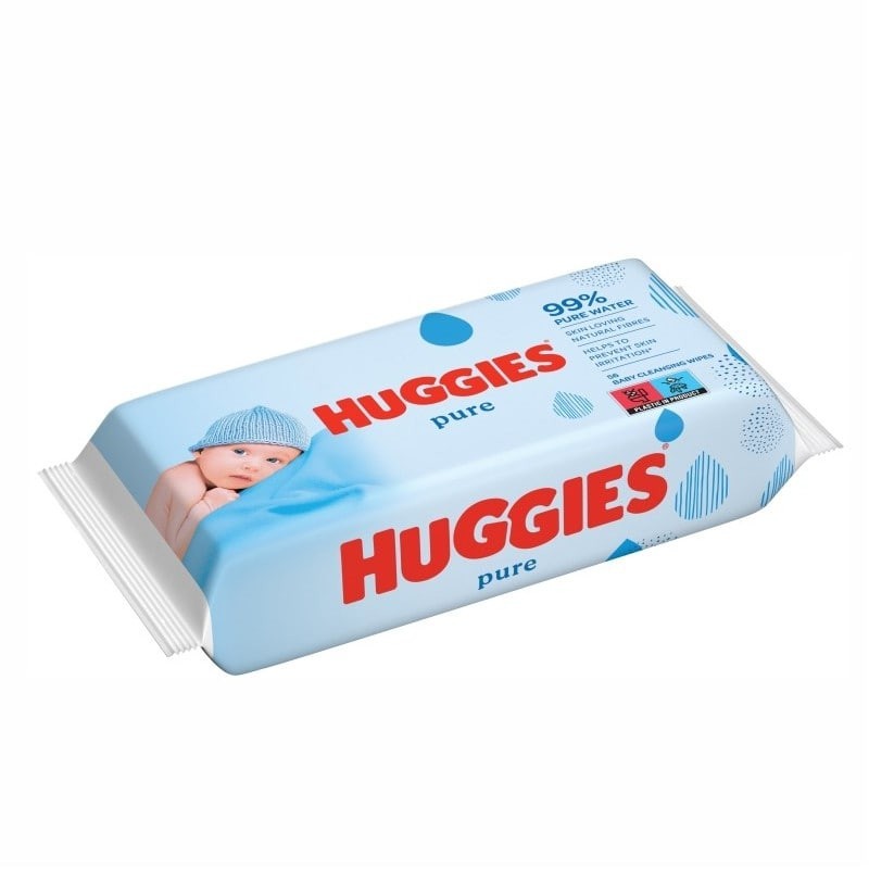 Huggies Servetele umede pentru copii pure 56 buc